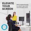 Fellowes Seasa dvigubas stulpinis monitoriaus stovas – laisvai pastatomas monitoriaus laikiklis 8 kg, 32 colių ekranams – ergonomiška reguliuojama monitoriaus ranka – pakreipimas 45°, pasukimas 120°, sukimas 360°, VESA 75 x 75/100 x 100 – juodas