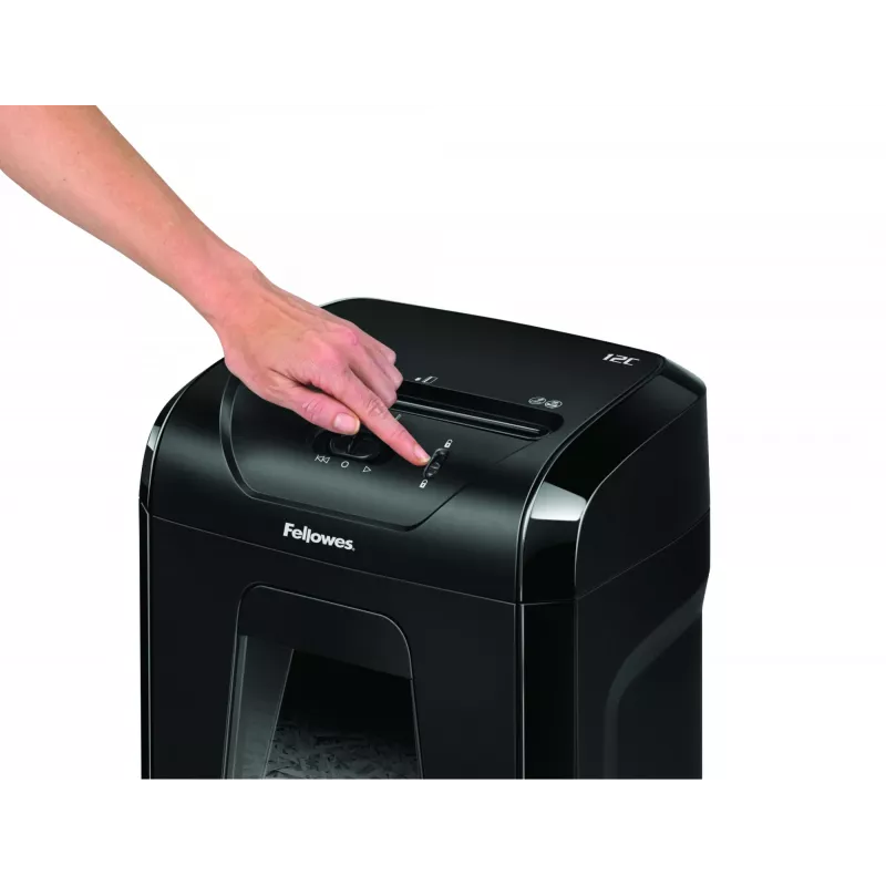 Fellowes Powershred 12C popieriaus smulkintuvas Kryžminis smulkinimas 22,5 cm Juodas