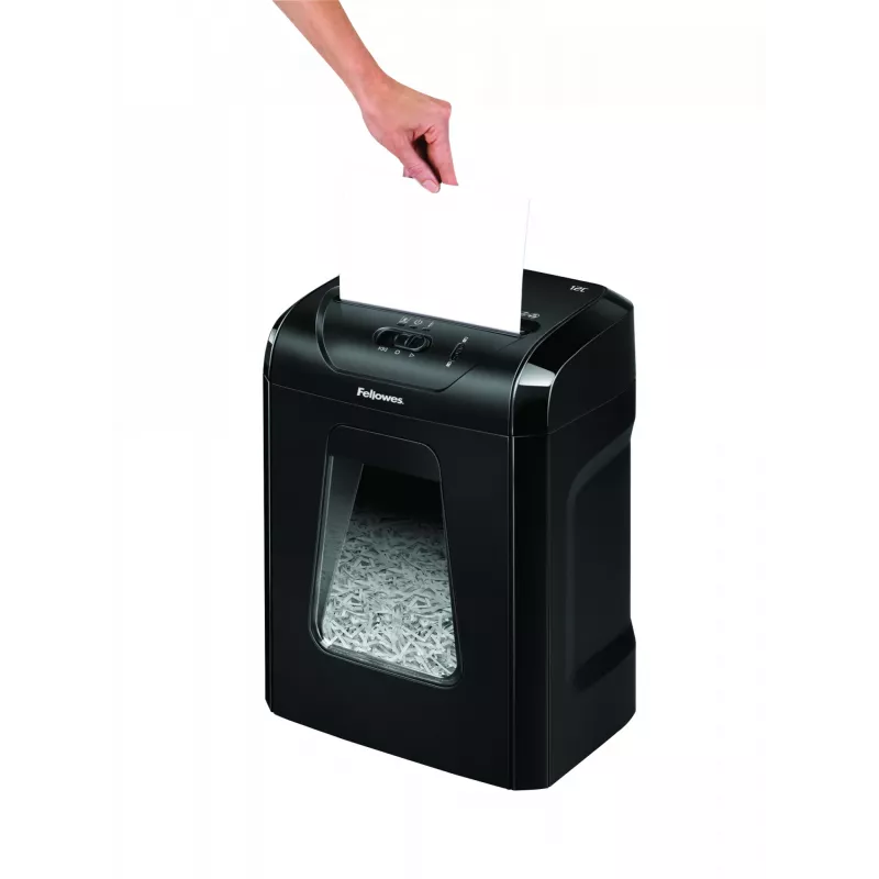 Fellowes Powershred 12C popieriaus smulkintuvas Kryžminis smulkinimas 22,5 cm Juodas