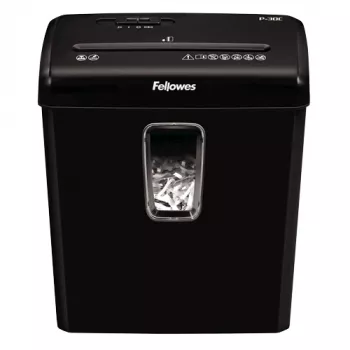 Fellowes Powershred P-30C popieriaus smulkintuvas Kryžminis smulkinimas 22 cm Juodas