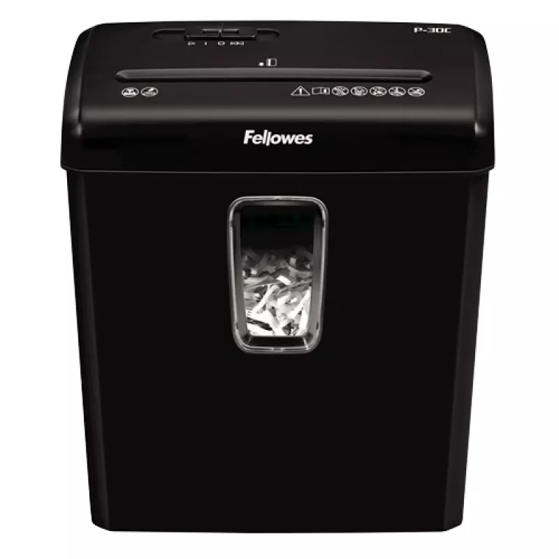 Fellowes Powershred P-30C popieriaus smulkintuvas Kryžminis smulkinimas 22 cm Juodas