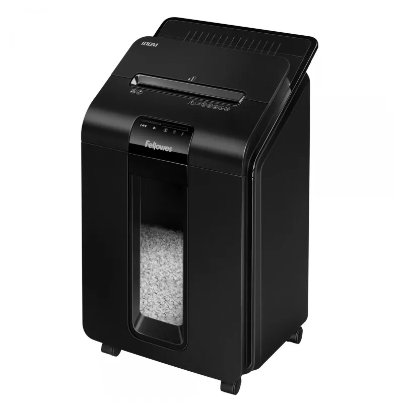 Fellowes AutoMax 100M popieriaus smulkintuvas, dalelių pjaustymas, 22 cm, juodas