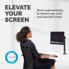 Fellowes Reflex monitoriaus laikiklis - Monitoriaus tvirtinimas 8 kg 32 colių ekranams - Reguliuojamas monitoriaus stalviršio laikiklis - Pakreipimas 45° pasukimas 180° apsukimas 360°, VESA 75 x 75/100 x 100 - Juodas