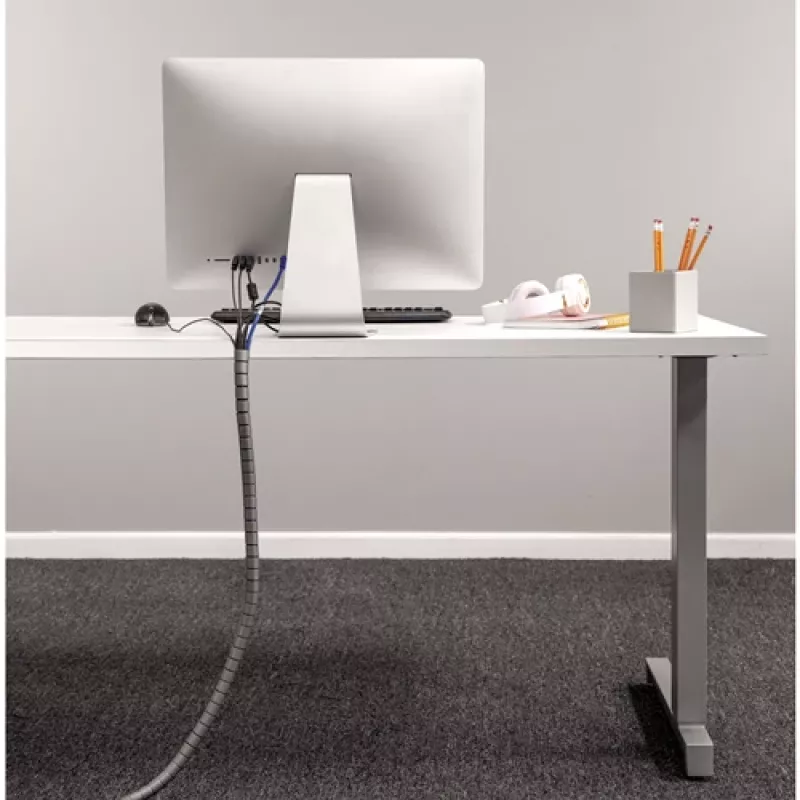 Fellowes CableZip grindų kabelių lankstus vamzdis, sidabrinis, 1 vnt.