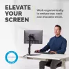 Fellowes Seasa vienas monitoriaus laikiklis - laisvai pastatomas monitoriaus stovas 8 kg 32 colių ekranams - ergonomiškai reguliuojama monitoriaus ranka - pakreipimas 45° pasukimas 120° sukimasis 360°, VESA 75 x 75/100 x 100 - juoda