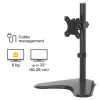 Fellowes Seasa vienas monitoriaus laikiklis - laisvai pastatomas monitoriaus stovas 8 kg 32 colių ekranams - ergonomiškai reguliuojama monitoriaus ranka - pakreipimas 45° pasukimas 120° sukimasis 360°, VESA 75 x 75/100 x 100 - juoda