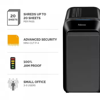 Fellowes LX Series Powershred LX220 popieriaus smulkintuvas 65 dB Juoda