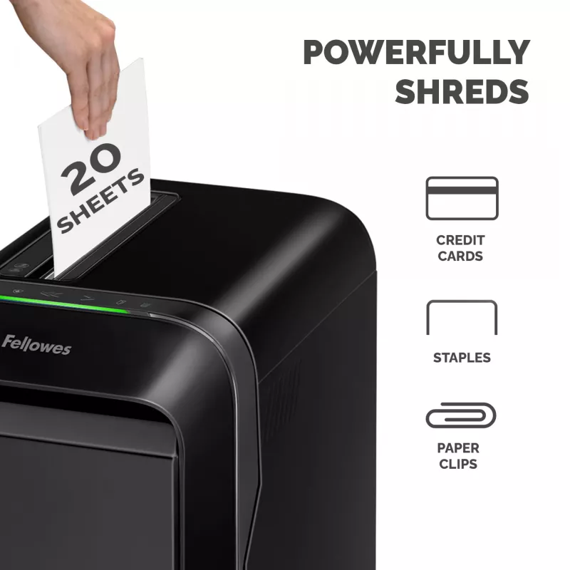 Fellowes LX Series Powershred LX220 popieriaus smulkintuvas 65 dB Juoda