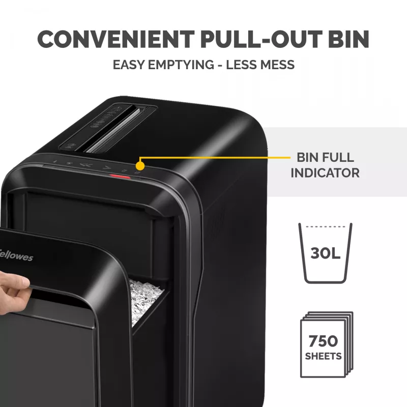 Fellowes LX Series Powershred LX220 popieriaus smulkintuvas 65 dB Juoda