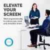 Fellowes nešiojamojo kompiuterio stovas stalui - Hylyft reguliuojamas nešiojamojo kompiuterio stovas namams ir biurui - Nešiojamojo kompiuterio pakyla su 6 aukščio nustatymais - Maks. monitoriaus dydis 17 colių, Maks. svoris 5 kg - Sidabrinė/Juoda