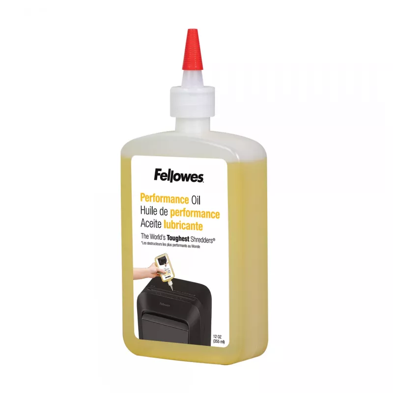 “Fellowes Powershred” buteliuke esantis tepalas (355 ml), Tepimo alyva, 0,355 l, Geltona, 90 mm, 35 mm, 20 mm