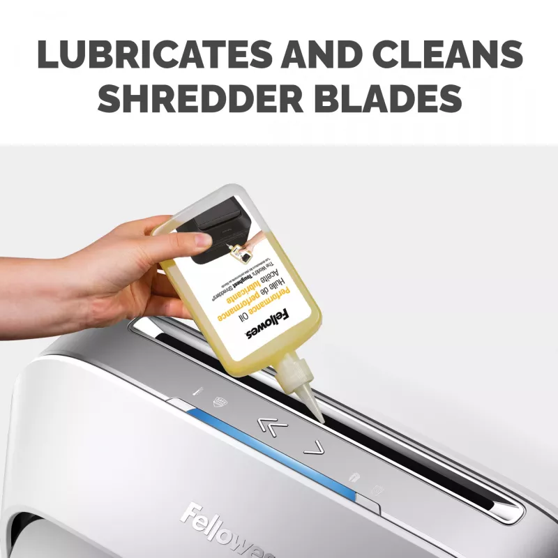 “Fellowes Powershred” buteliuke esantis tepalas (355 ml), Tepimo alyva, 0,355 l, Geltona, 90 mm, 35 mm, 20 mm