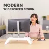 Fellowes kompiuterio monitoriaus stovas su 3 aukščio reguliavimais - Hana LT monitoriaus pakyla - ergonomiškas reguliuojamas monitoriaus stovas kompiuteriams - maks. svoris 22,6 kg - balta