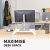 Fellowes kompiuterio monitoriaus stovas su 3 aukščio reguliavimais - Hana LT monitoriaus pakyla - ergonomiškas reguliuojamas monitoriaus stovas kompiuteriams - maks. svoris 22,6 kg - balta