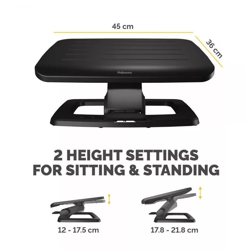 Fellowes Foot Rest Under Desk - Hana LT Foot Support Ergonomic Foot Rest - Foot Rest Stool for Office & Home Use - Juoda