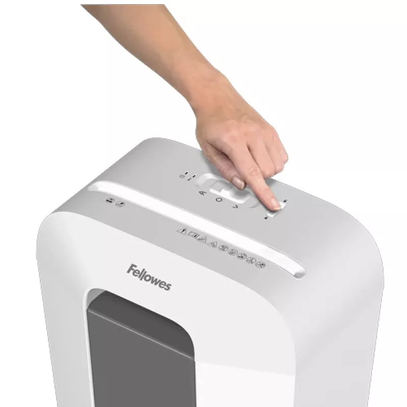 Fellowes LX Series Powershred LX50 (balta) kryžminio pjovimo smulkintuvas – patentuota saugos spyna