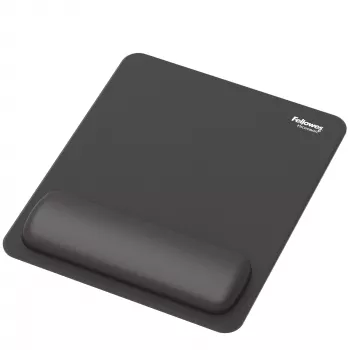 Fellowes Breyta pelės kilimėlis su riešo atrama, pelės pagalvėlė su antibakterine apsauga, ergonominis pelės kilimėlis, juodas