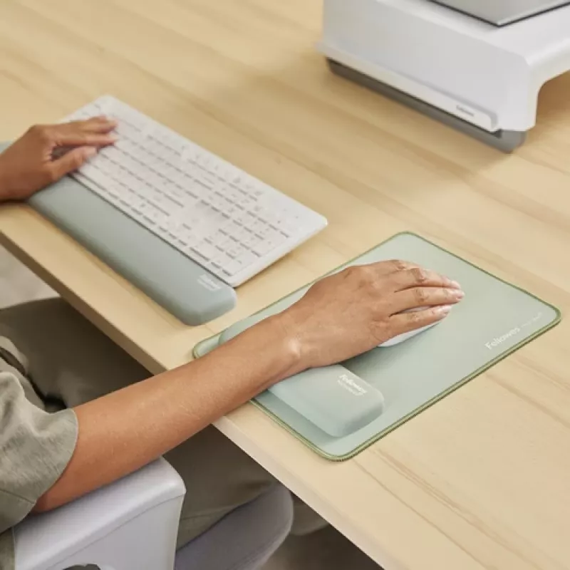 Fellowes Wrist Rest Breyta Palm Rest su antibakterine apsauga, ergonominė riešo atrama Sage