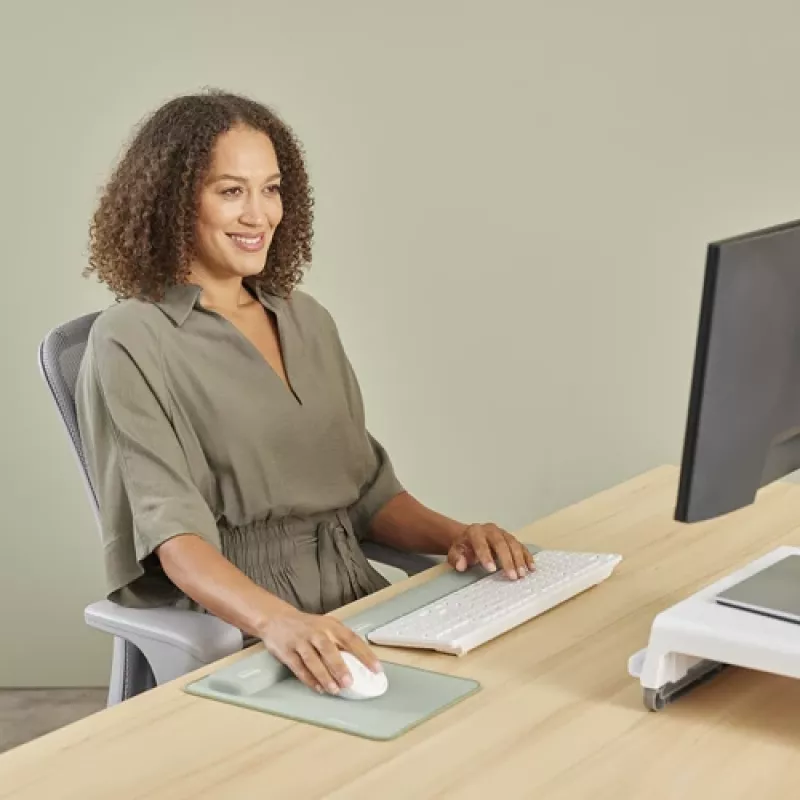 Fellowes Wrist Rest Breyta Palm Rest su antibakterine apsauga, ergonominė riešo atrama Sage