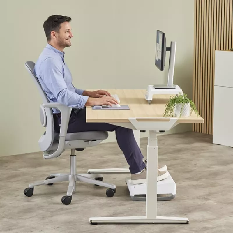 Fellowes klaviatūros riešo atrama Breyta riešo atrama su antibakterine apsauga ergonominė riešo atrama pilka