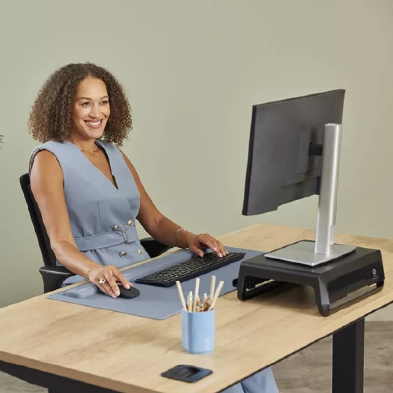 Fellowes Breyta klaviatūros riešo atrama, antibakterinė, ergonominė, jūrinė mėlyna