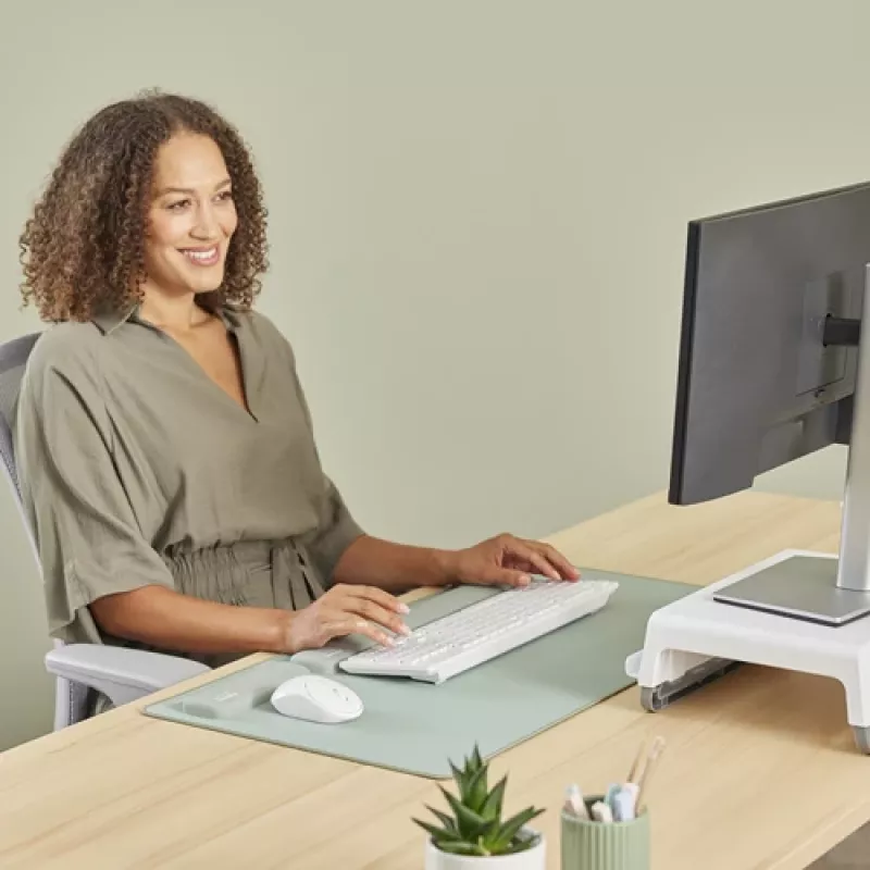Fellowes Breyta™ klaviatūros riešo atrama, ergonominė, antibakterinė, žalios spalvos