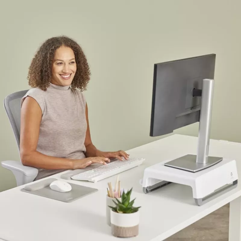Fellowes klaviatūros riešo atrama Breyta klaviatūros riešo atrama su antibakterine apsauga ergonominė riešo atrama smėlio spalvos