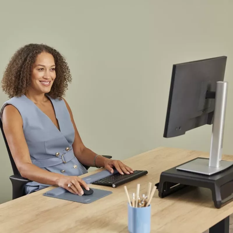 Fellowes klaviatūros riešo atrama Breyta Compact klaviatūros riešo atrama su antibakterine apsauga ergonominė riešo atrama Marine