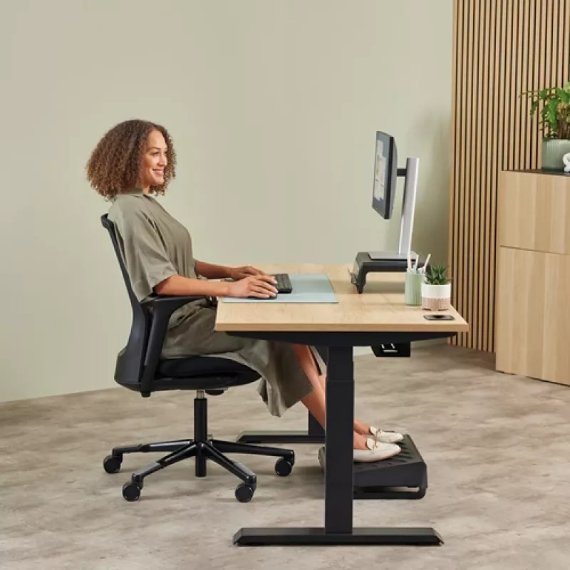 Fellowes vertikali belaidė pelė Breyta Plus+ ergonomiška vertikali pelė kairiarankiams su antibakterine apsauga, vidutinė