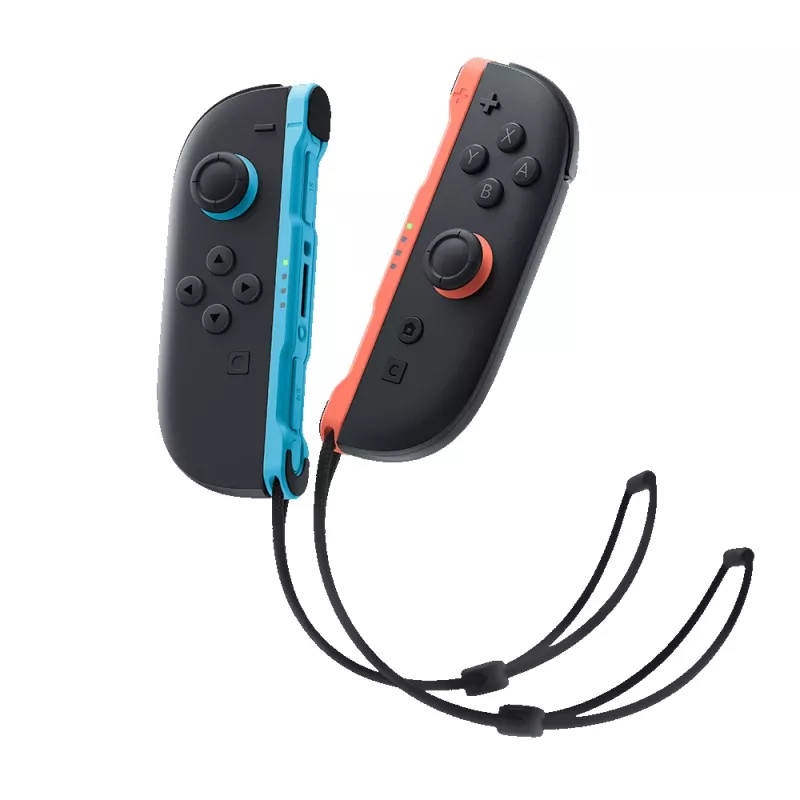 “Nintendo Joy-Con 2 (L)/(R)” šviesiai mėlynos/šviesiai raudonos spalvos, vairasvirtė, “Nintendo Switch 2”, fiksavimo mygtukas, krypčių svirtis, pagrindinis mygtukas, analoginis / skaitmeninis, belaidis, “Bluetooth”