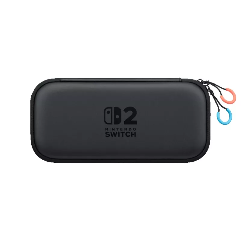 Nintendo Switch 2 nešiojimo dėklas ir ekrano apsauga, kietas dėklas, Nintendo, juoda, Nintendo Switch 2, užtrauktukas, 142 mm