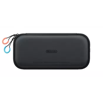 Nintendo Switch 2 nešiojimo dėklas ir ekrano apsauga, kietas dėklas, Nintendo, juoda, Nintendo Switch 2, užtrauktukas, 142 mm