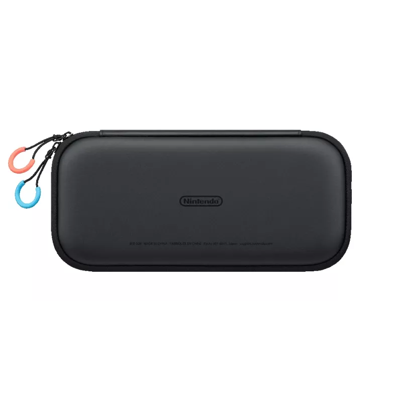 Nintendo Switch 2 nešiojimo dėklas ir ekrano apsauga, kietas dėklas, Nintendo, juoda, Nintendo Switch 2, užtrauktukas, 142 mm