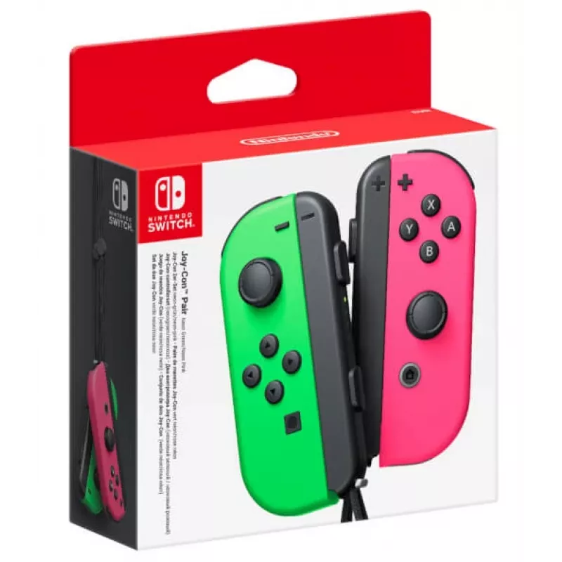 Nintendo Joy-Con juoda, žalia, rožinė Bluetooth žaidimų pultelis analoginis / skaitmeninis Nintendo Switch