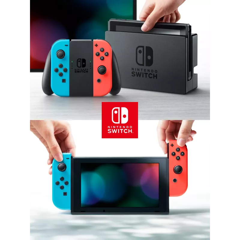 Nintendo Switch nešiojama žaidimų konsolė 15,8 cm (6,2 colio) 32 GB jutiklinis ekranas Wi-Fi mėlyna, pilka, raudona