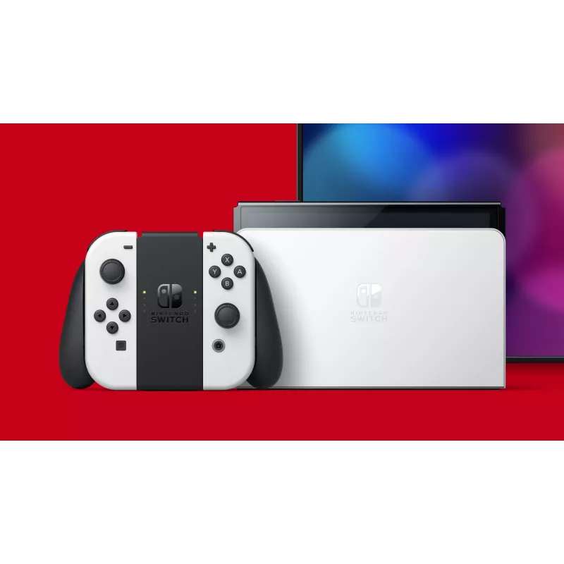 Nintendo Switch OLED nešiojamoji žaidimų konsolė 17,8 cm (7 col.) 64 GB jutiklinis ekranas Wi-Fi juoda, balta