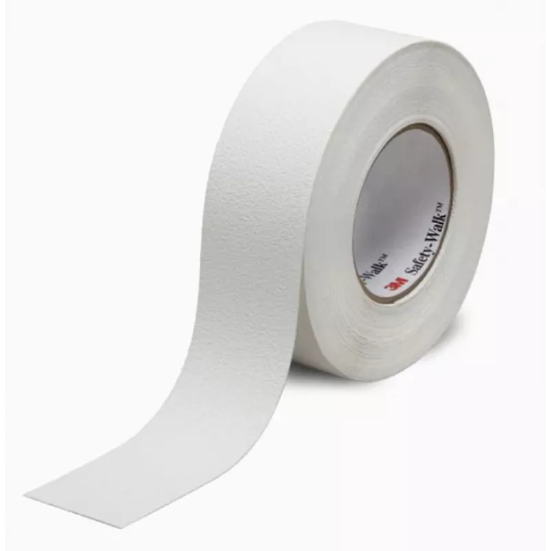 3M Slip-Resistant Fine Resilient Tapes & Treads 280, balta, vinilas, 18,3 m, 25 mm