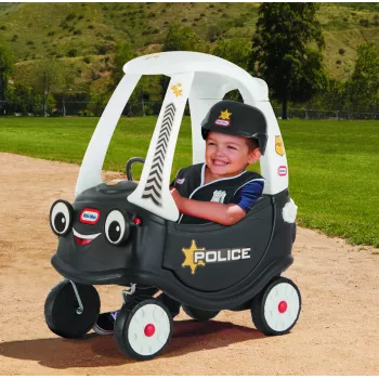 Little Tikes Tikes Patrol policijos automobilis, 1,5 m., 4 ratai, plastikinis, juodas, baltas, reikalingos baterijos