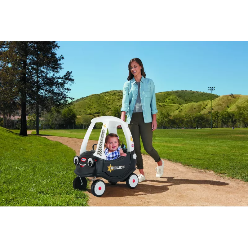 Little Tikes Tikes Patrol policijos automobilis, 1,5 m., 4 ratai, plastikinis, juodas, baltas, reikalingos baterijos
