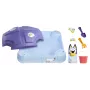 Little Tikes Bluey paplūdimio dienos smėlio dėžė, kvadratinė, plastikinė, mėlyna, smėlio dėžė