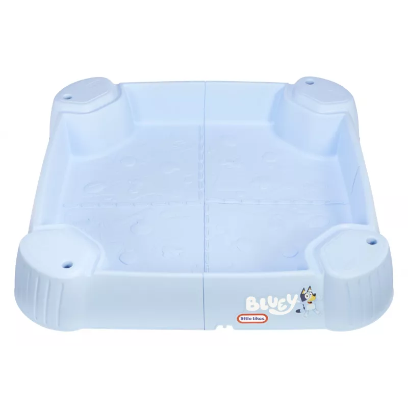 Little Tikes Bluey paplūdimio dienos smėlio dėžė, kvadratinė, plastikinė, mėlyna, smėlio dėžė