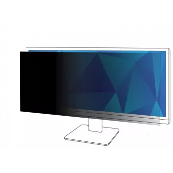 3M privatumo filtras 38 colių monitoriui, 21:9, PF380W2B, 96,5 cm (38 coliai), 21:9, Monitorius, Berėmis ekrano privatumo filtras, Blizgus / Matinis, Apsauga nuo akinimo