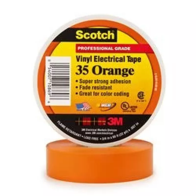 3M 35-Oranžinė-3/4, lizdinė pakuotė, UL, CSA, RoHS 2011/65/EU, 20,1 m, 0,1778 mm