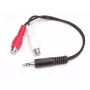 StarTech.com 6 colių stereogarso kabelis – 3,5 mm kištukas į 2 x RCA lizdus