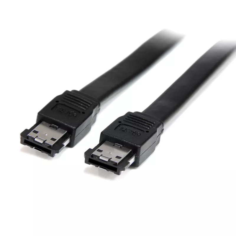 StarTech.com 6 ft ekranuotas išorinis eSATA laidas V/V, 1,8 m, eSATA, eSATA, eSATA, Vyr/Vyr, Juodas