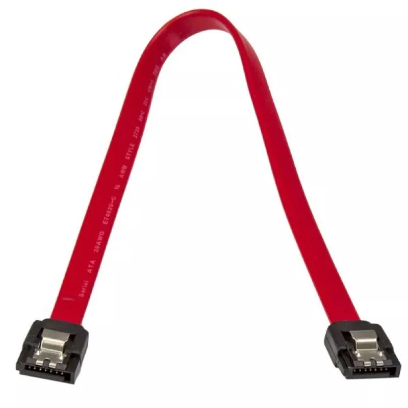 StarTech.com 12 colių fiksuojantis SATA laidas, 0,304 m, SATA III, SATA 7 kontaktų, SATA 7 kontaktų, vyriškas/vyriškas, raudonas