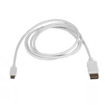 StarTech.com 1,8 m USB-C į DisplayPort 1.2 kabelis 4K 60Hz - USB-C į DisplayPort adapterio kabelis HBR2 - USB-C DP Alt Mode į DP monitoriaus vaizdo kabelis - veikia su Thunderbolt 3 - Baltas