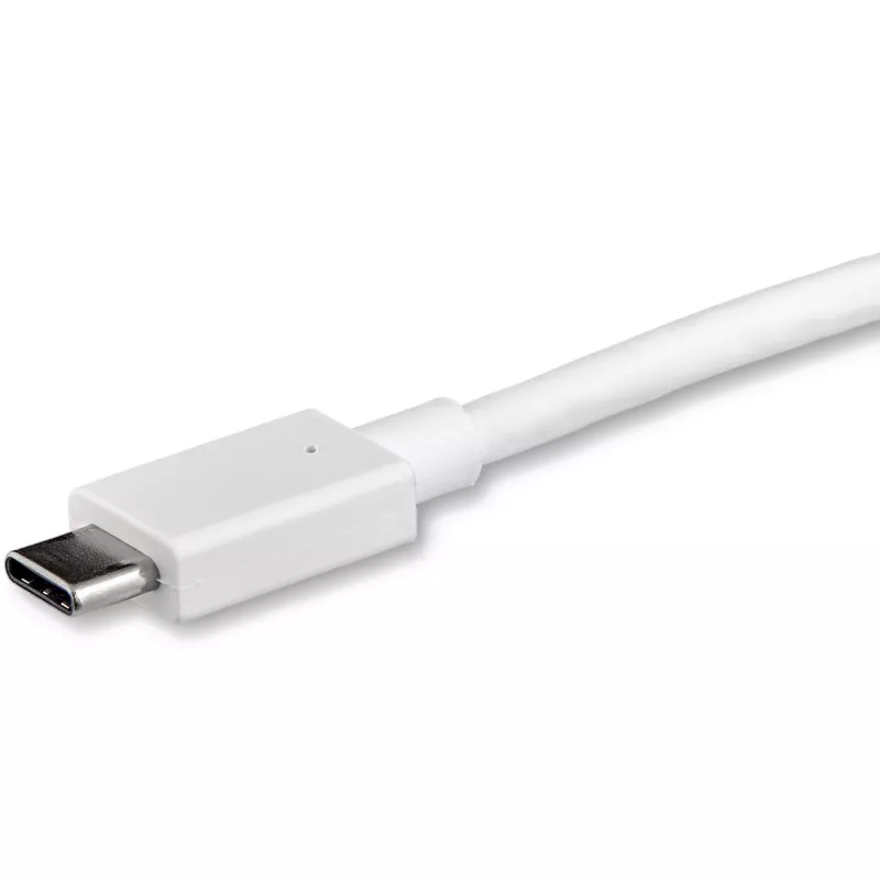 StarTech.com 1 m USB-C į DisplayPort 1.2 kabelis 4K 60 Hz – USB-C į DisplayPort adapterio kabelis HBR2 – USB Type-C DP Alt Mode į DP monitoriaus vaizdo kabelis – veikia su Thunderbolt 3 – baltas