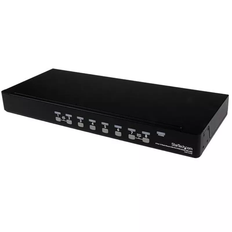 StarTech.com 8 prievadų 1U montuojamas į stovą USB/PS2 KVM jungiklis su OSD