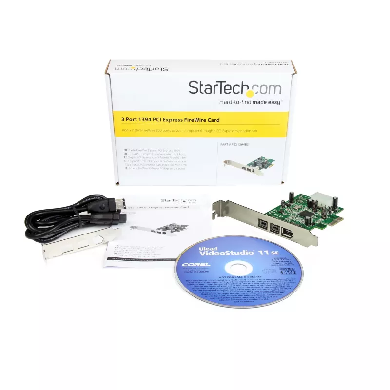 StarTech.com 3 prievadų 2b 1a 1394 PCI Express FireWire kortelės adapteris